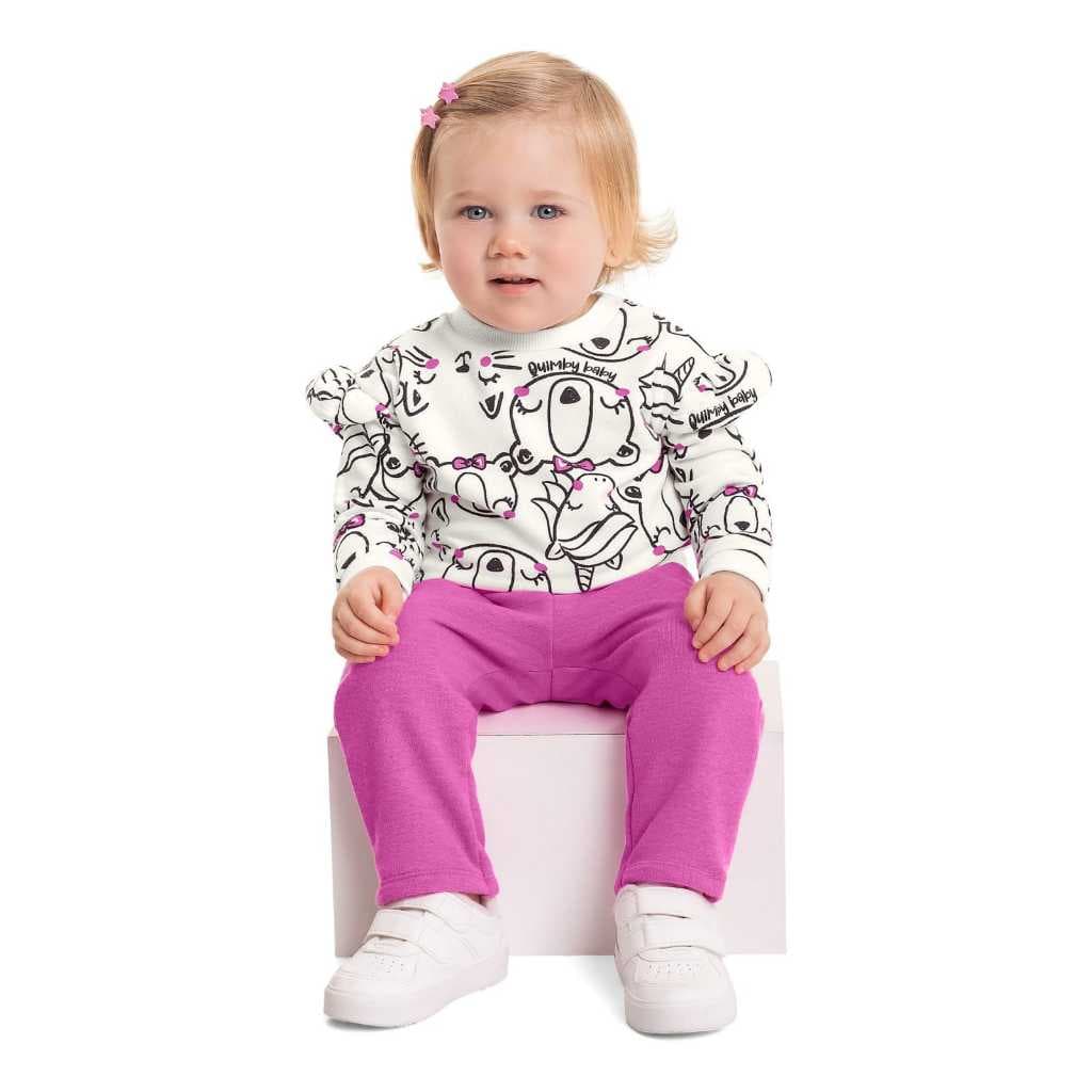 Conjunto Blusão e Calça para Bebê Menina