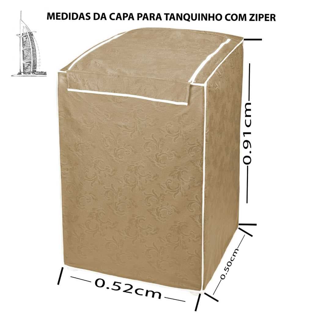 Capa Para Máquina De 7 a 9kg Várias Cores Interior Aveludado Acabamento Premium