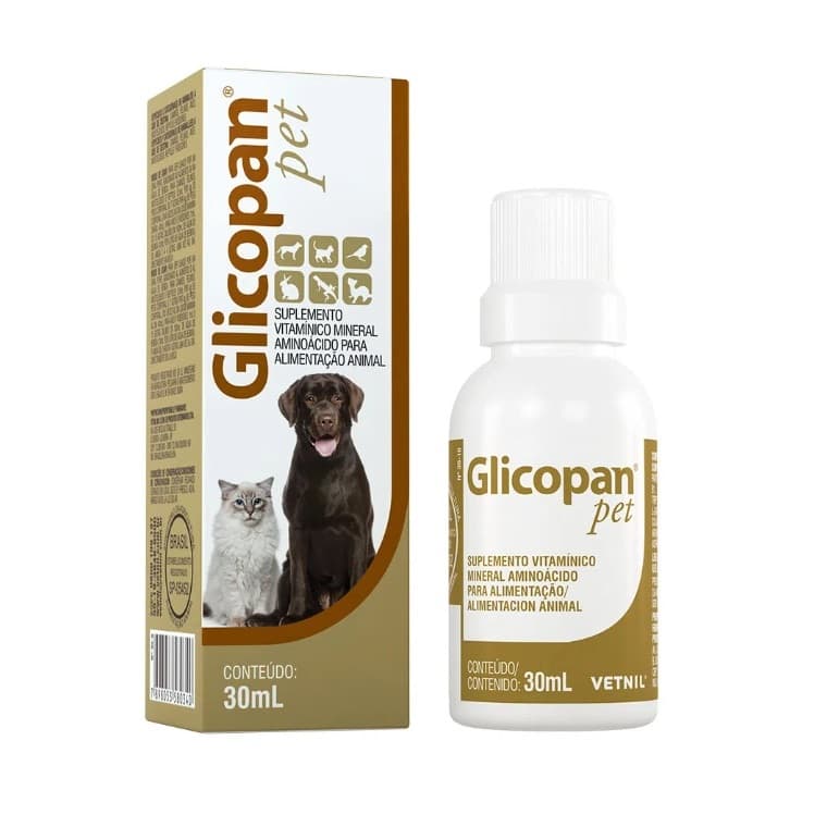 Vetnil Glicopan Pet 30ml Suplemento Vitaminico