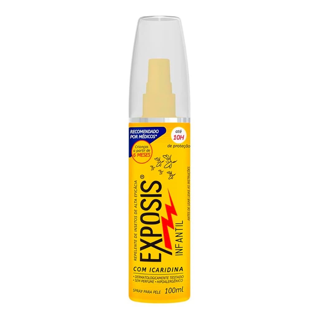 Repelente de Insetos Exposis Infantil Criança Com Icaridina Spray 100ml
