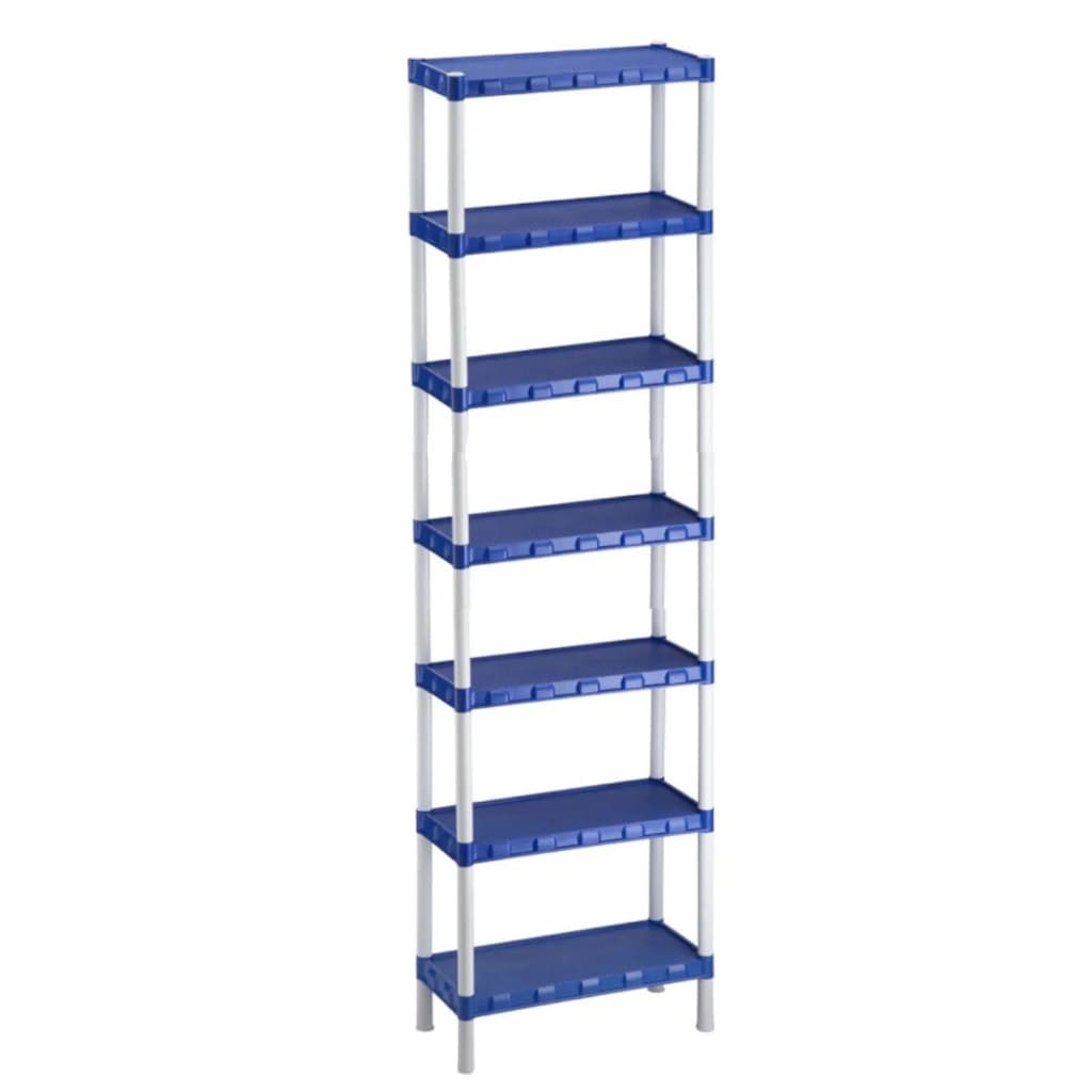 Estante plastica organizadora modular 07 prateleiras com pé lavanderia, cozinha