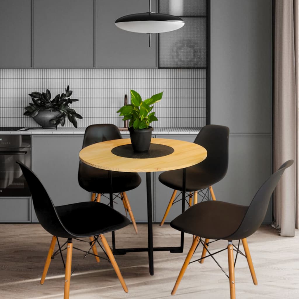 Mesa de Jantar Redonda Estilo Industrial Moderna Para AREA GOURMET