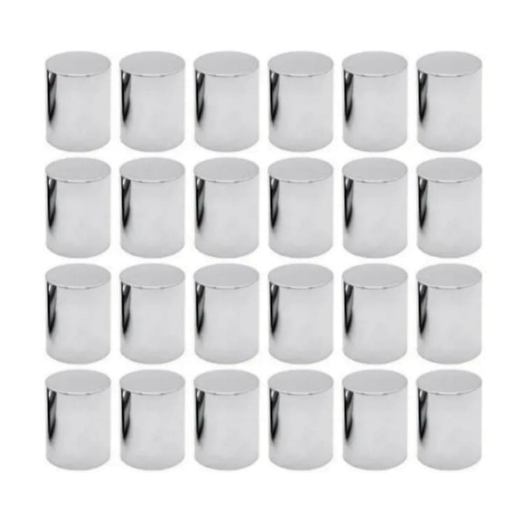 Kit 24 Capa Porca Boliviana Cromada Caminhao Roda 16 17 18 19 21 22 23 24mm