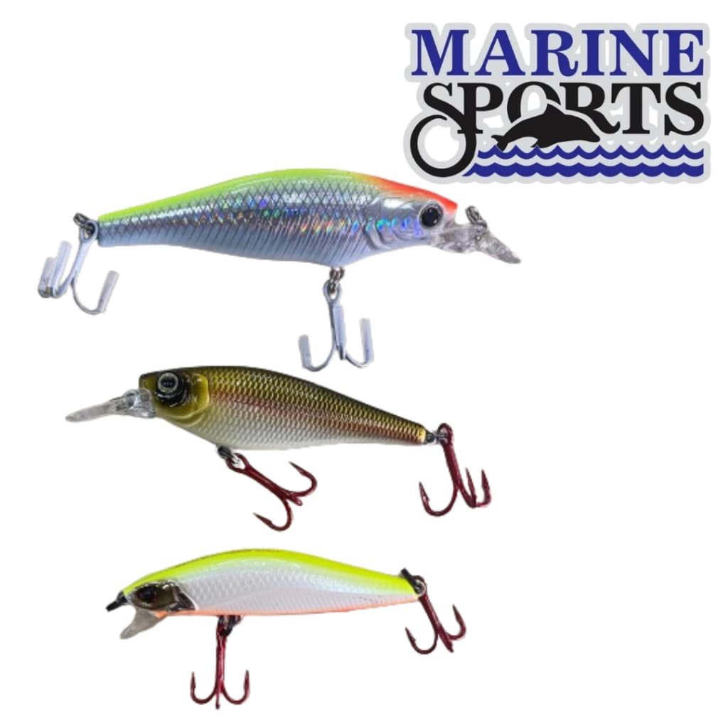 Kit 03 Iscas Artificiais MARINE SPORTS Importadas  SUPERFÍCIE de 9 cms e 8,5 gramas Pesca Tucunaré Traíra Dourado Robalo Black Bass