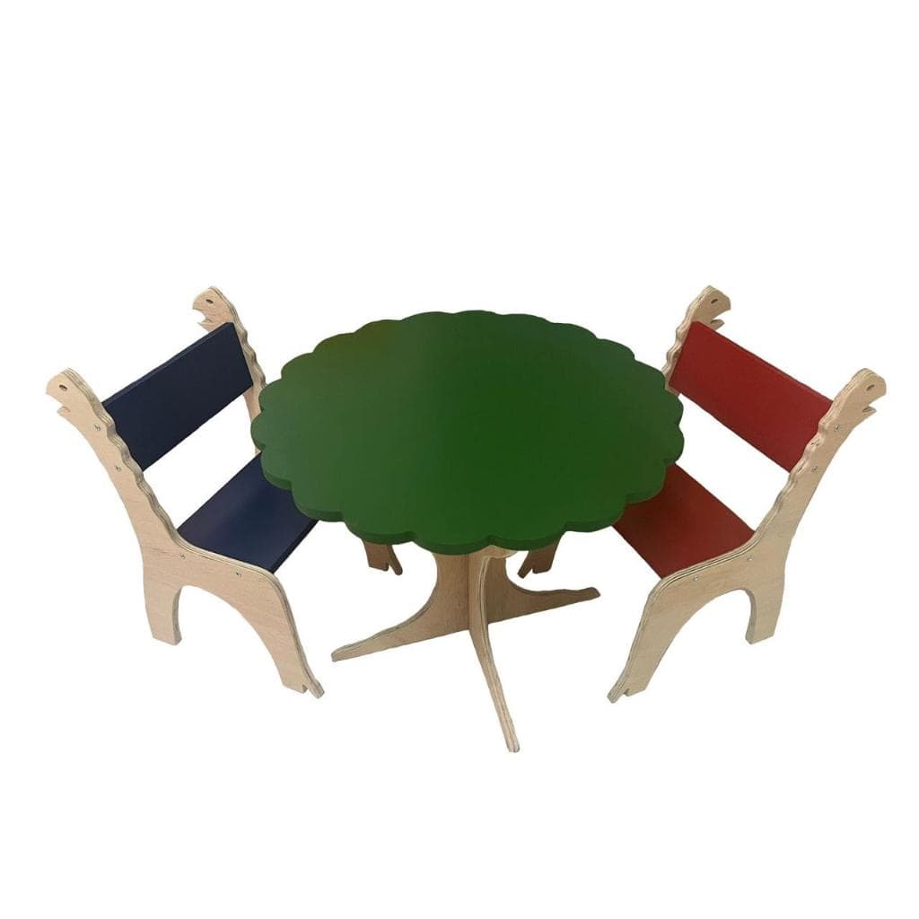 Mesa Montessori Mesinha com 2 Cadeiras Infantil