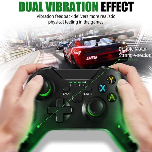 Controle Sem Fio Xbox One, Controle De Jogo Zamia Gamepad 2,4 GHZ Compatível Com  PC