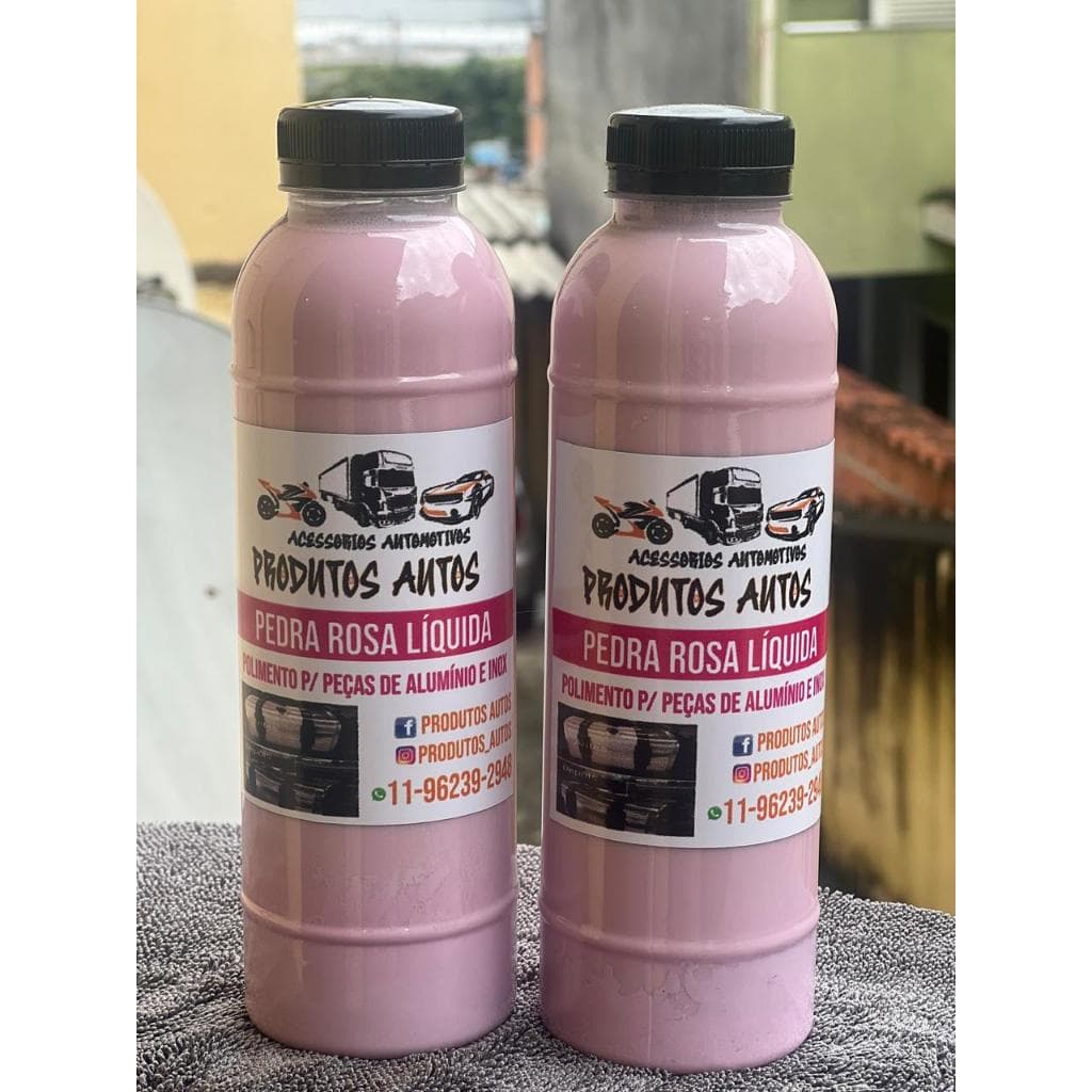 PEDRA ROSA LIQUÍDA PARA POLIMENTO DE ALUMÍNIO E INOX