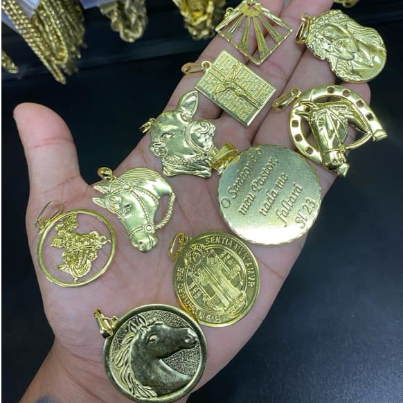 pingentes 100% De Moeda Antiga Identica Ao Ouro 18k 6