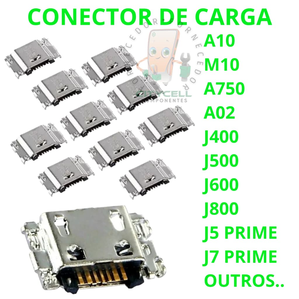 25x 50x peças conector de carga v8 a10 m10 a02 a750 j4 j5 j6 j7 j500 j600 j810 j5 prime j7 prime