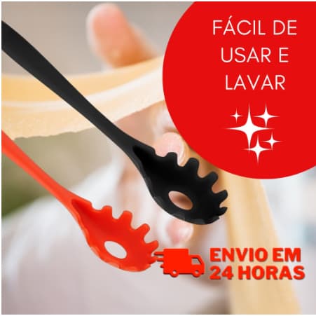PEGADOR de MASSA /Macarrão Silicone Grande 28,5 cm Silicone