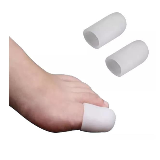 Par Protetor Dedo Dedão Pé Calo Unha Encravada Silicone Dor