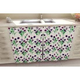Cortina de pia de plastico kit com 3 uniades