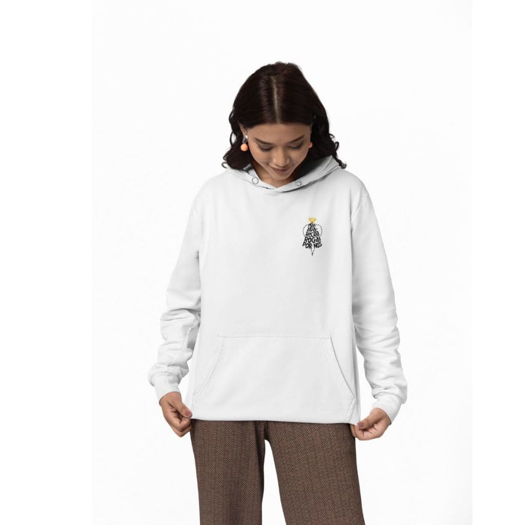 Moletom Feminino Estampado Religioso Com Capuz E Estampa De Texto Lançamento