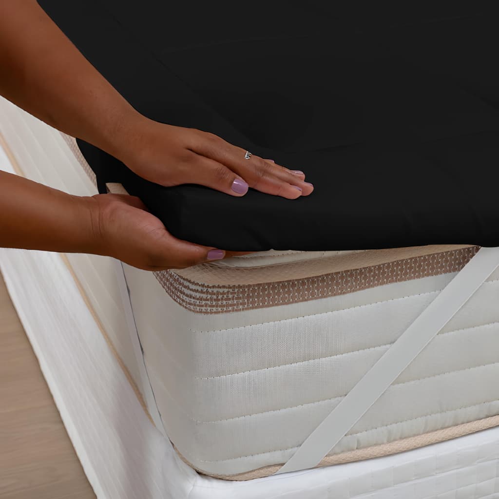 Pillow Top para Cama Casal Padrão Protetor de Colchão Box Pilow Capa Acolchoada Colchonete Micropercal 400 Fios