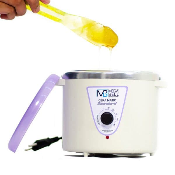 Panela Termocera para depilação Standard 700g Bivolt Sem Refil Branca Com Lilás (7175 MB)