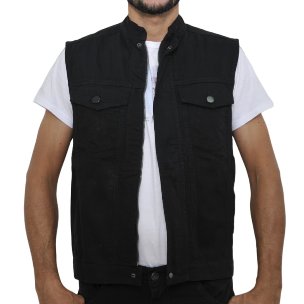 Colete Masculino Gola Padre de Zíper Pross Jeans