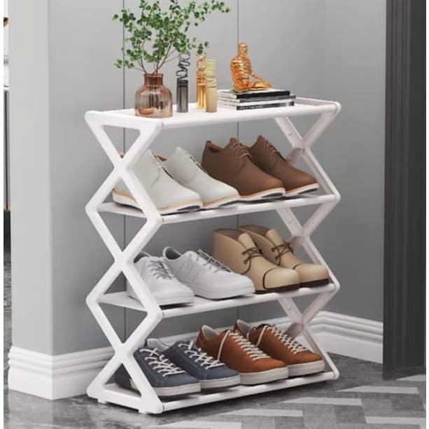 5 Andares 65cm Sapateira Metal e Plastico Organizador Prateleira Multiuso Sapateiras 15 pares de sapatos