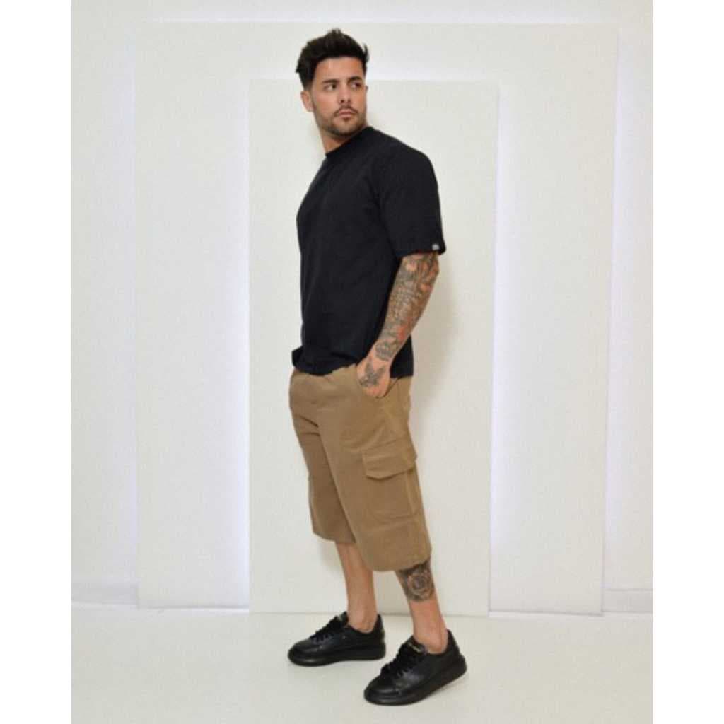 Bermuda Cargo Larga Masculina Streetwear 6 Bolsos Skate