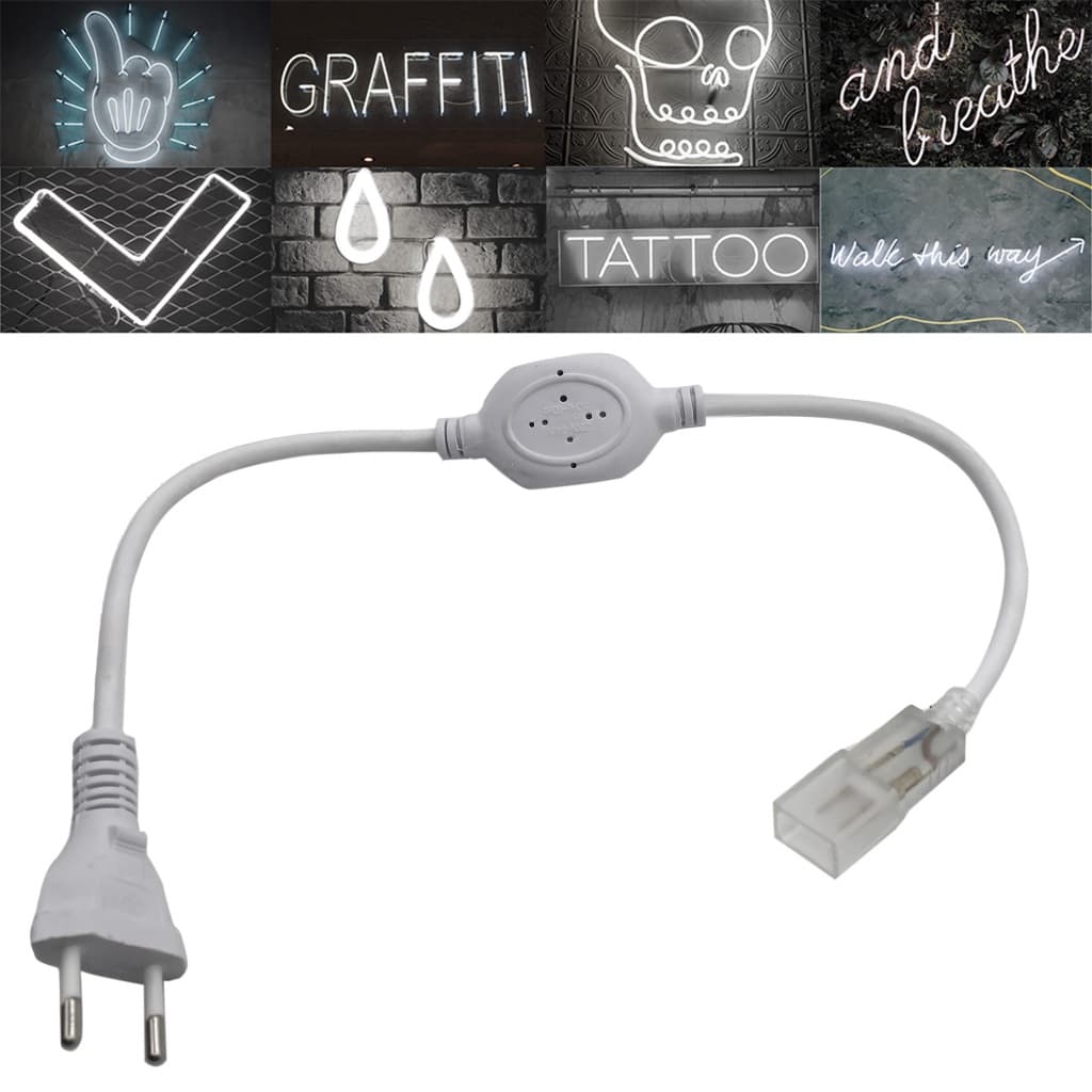 Conector Plug Tomada Fonte Mangueira Neon Led Bivolt