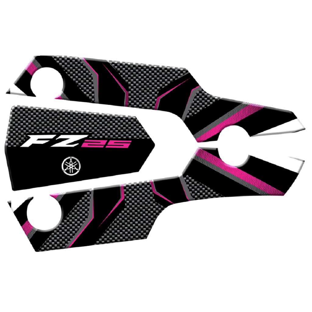 Adesivo Protetor Escapamento Fz25 fz 25 Moto Rosa Escap Resinado 3d