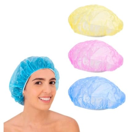 Kit Com 3 Unidades Touca De Banho Impermeável Reutilizável Estampa Para Casa Em Banheiro Multiuso