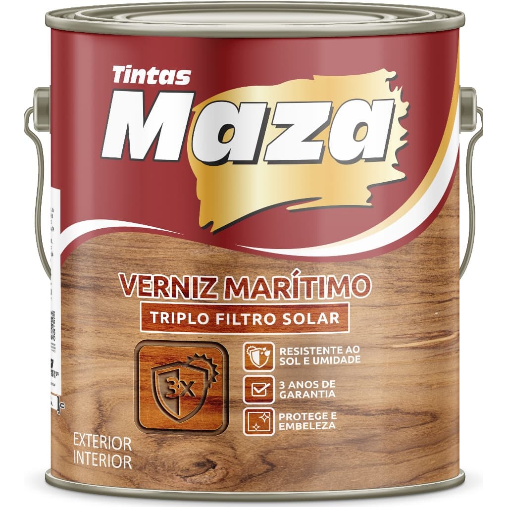 Verniz Madeira 3,6L Brilhante Proteção UV Externa