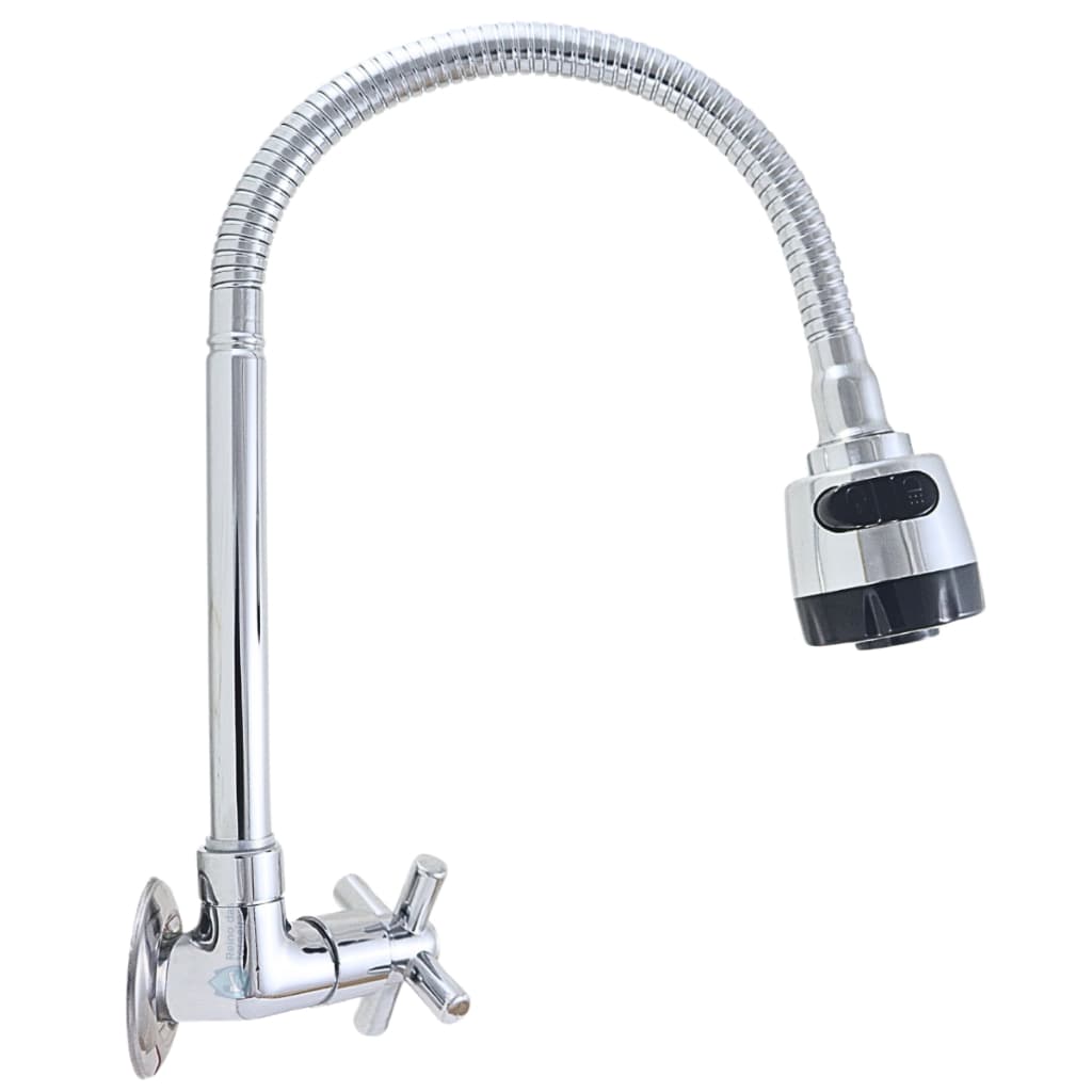 Torneira Gourmet Metal Inox Pia Cozinha Parede Luxo C-34 FP