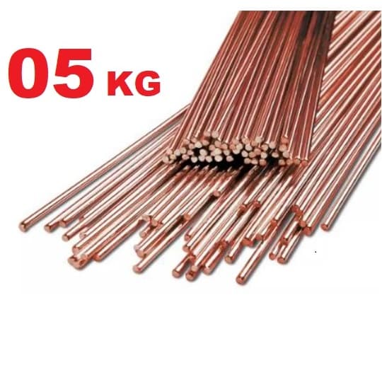 05KG Vareta de Solda Oxiacetilênica Cobreada 2,38mm 3/32