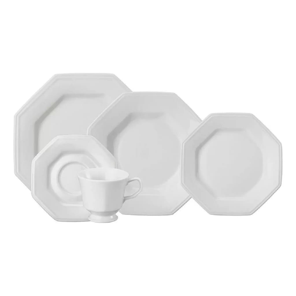 Aparelho/Jogo De Jantar e Chá 30 Peças Prisma Porcelana Schmidt