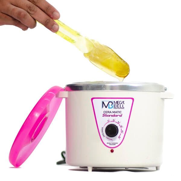 Panela Termocera para depilação Standard 700g Bivolt Sem Refil Branca Com Rosa (7121 MB)