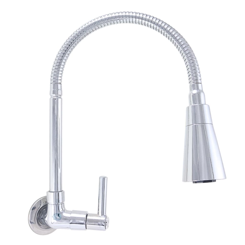 Torneira Gourmet Metal Inox Cônico Duplo Jato Pia Cozinha Parede Luxo C-51 Max