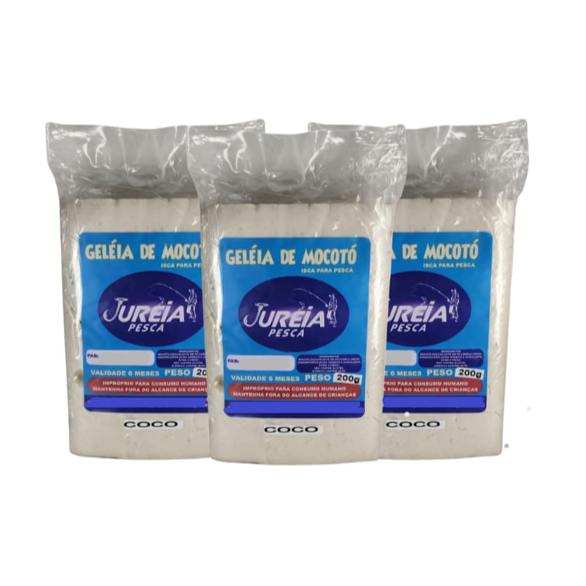 Kit C/3 ou C/5 Geléia De Mocotó De Coco JURÉIA PESCA 200 Gr