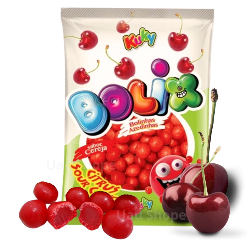 1/2/3 Bala De Goma Azedinha Bolix Cereja 500g - Kuky