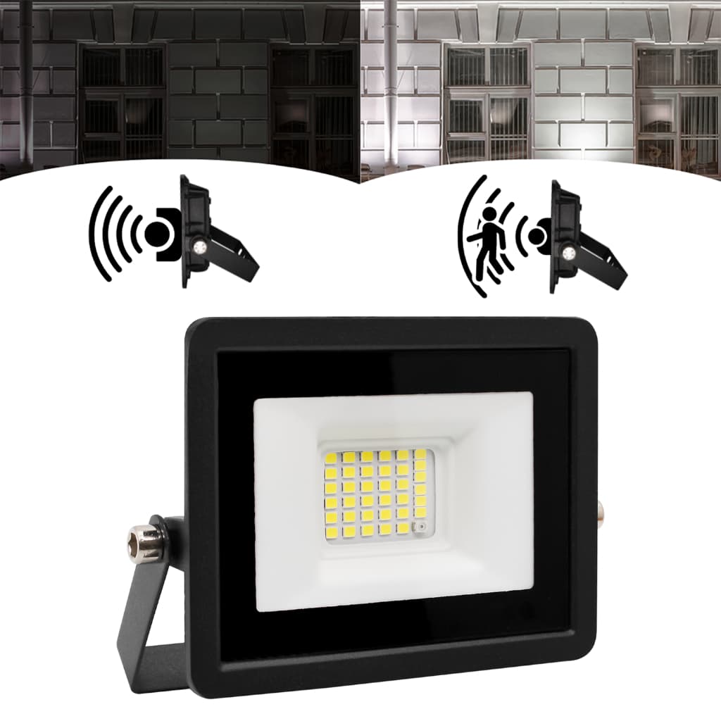 Refletor Led Bivolt Prova D'agua C/ Sensor De Presença