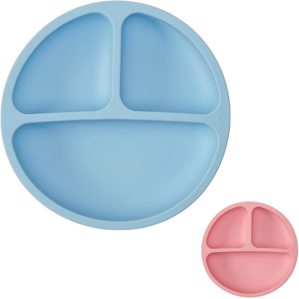Prato Em Silicone Buba Ventosa E Divisórias Alimentação Bebê