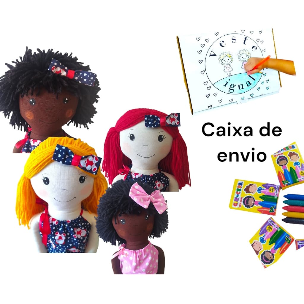 Boneca de pano artesanal 50 cm menina brinquedo nicho decoração infantil