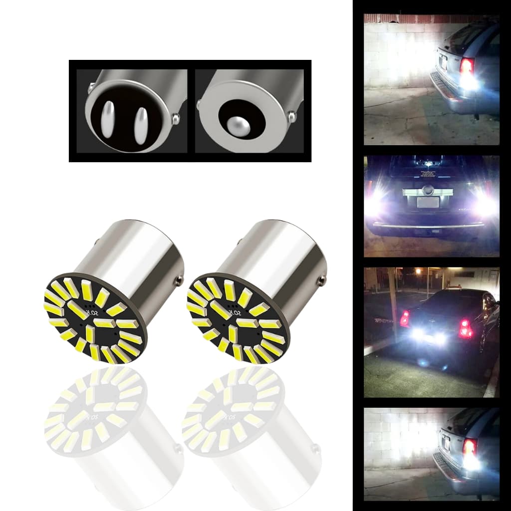 Lâmpada Led Ré 18 Leds 12v Canbus 1 Polo 2 polos Trava Reta Luz Branca Aplicação Direção Ré e Freio super led Traseira