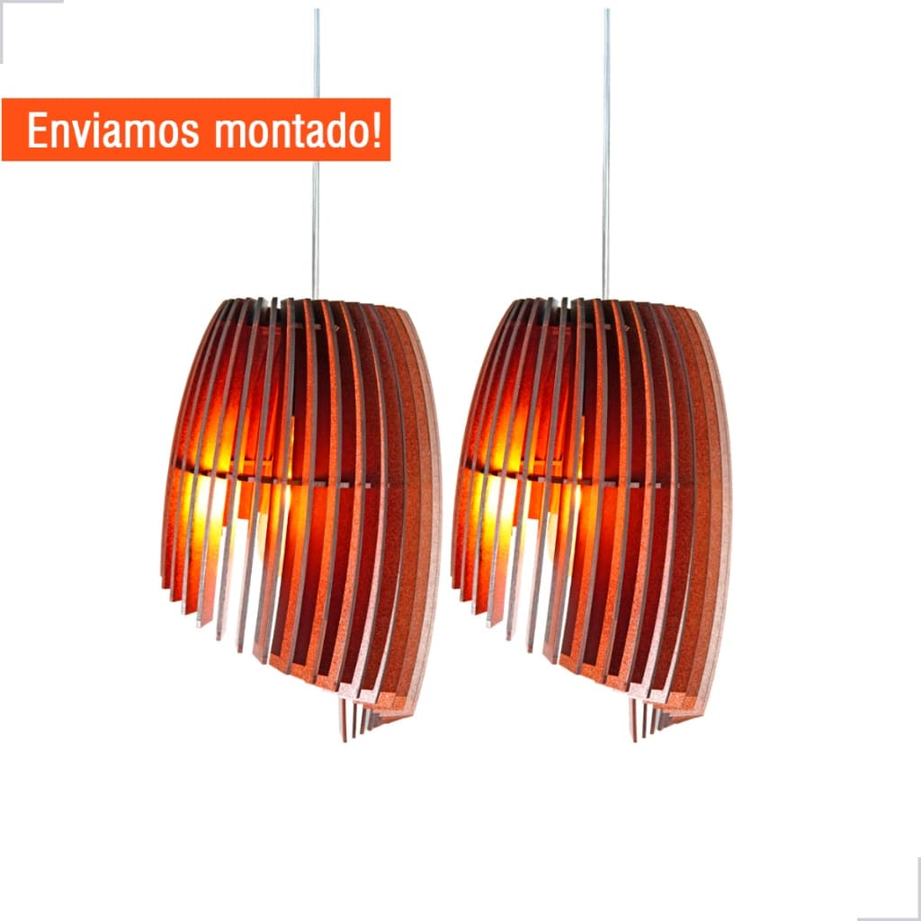 Kit 2 Luminárias de Teto Pendente Sala Quarto Cozinha Varanda Área Gourmet Dica de Presente