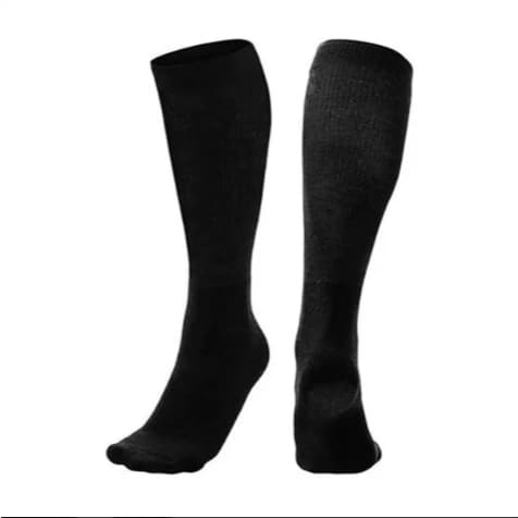 Par de Meião Futebol Liso Adulto Preto