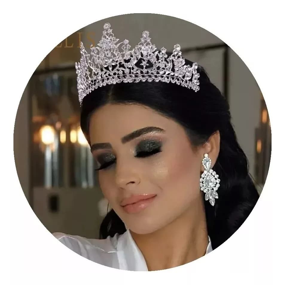 Coroa Tiara Luxo Casamento Noiva Miss Formatura Debutante