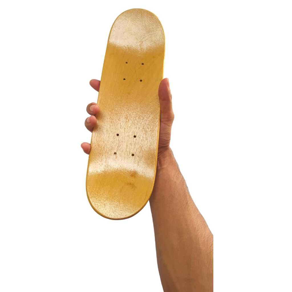 mini Shape Skate para Decoração liso cor natural madeira