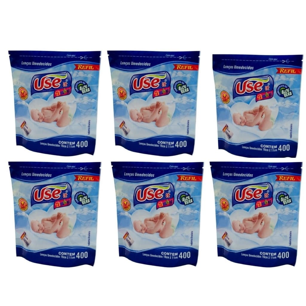 Pacotão Com 6 Refil Com 400 Lenços Umedecidos -Total 2400 Unidade USE IT