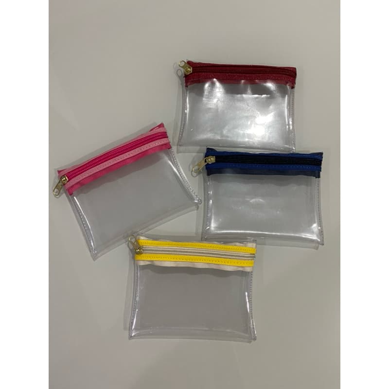 kit 4 Porta Remédios Farmacinha,Documentos,moedas,chaves,cristal transparente com zíper/entrega/Imediata