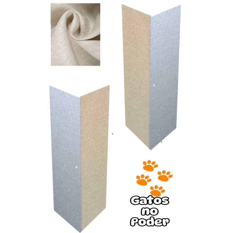 2 Arranhador Protetor Sofá Gato 60cm Revestimento Natural Linho sem cola quimica