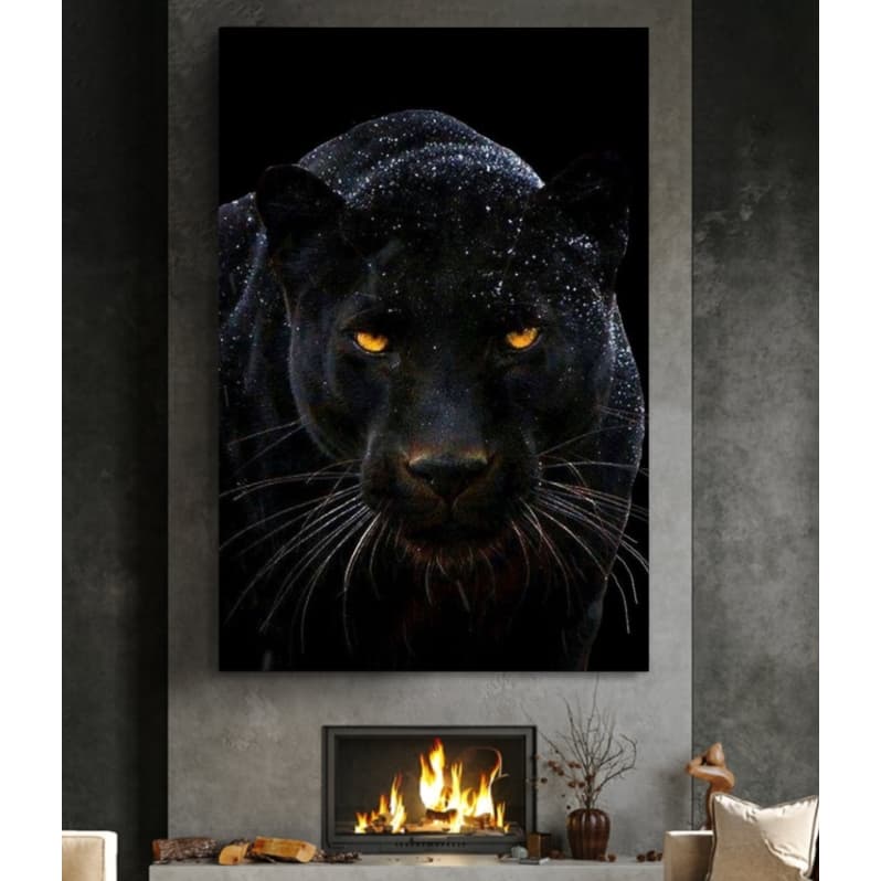 Quadro Decorativo Pantera Negra Para Sala Cozinha Quarto 1 Peça Perfeita
