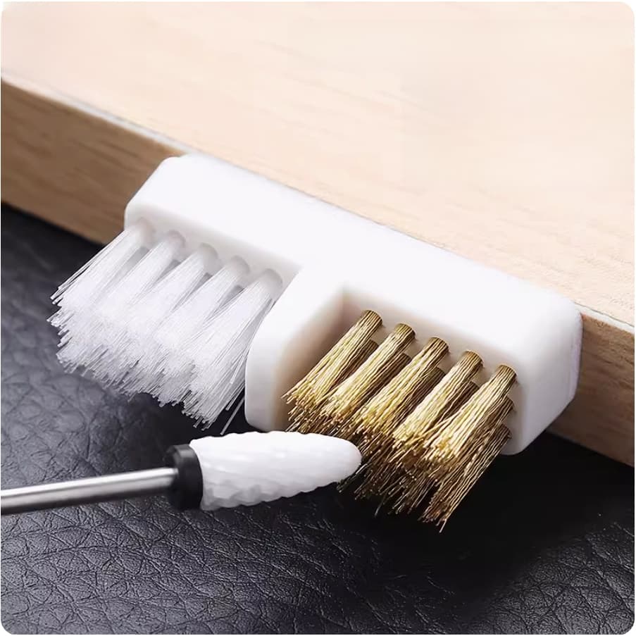 Broca limpeza manicure broca escova/cerdas de fio de aço