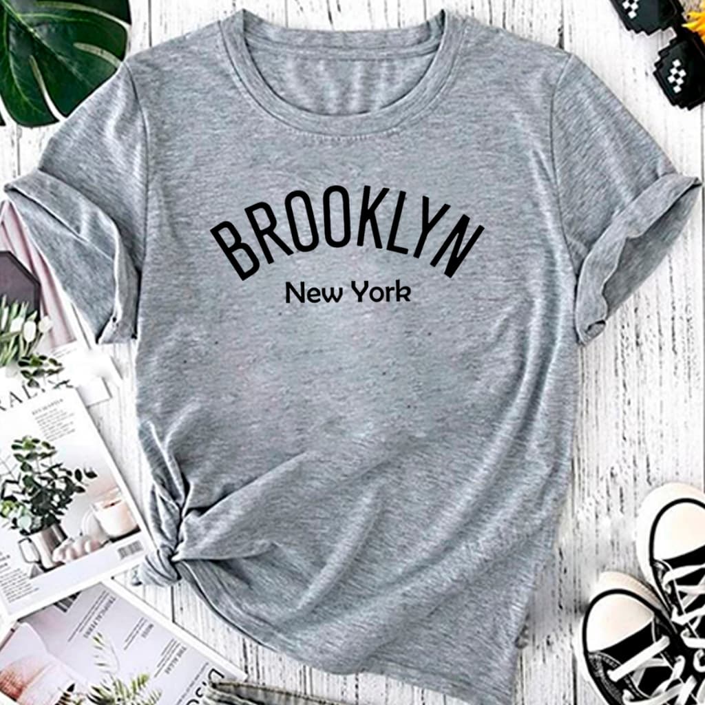 T-shirt Linda Brooklyn New York Camiseta Feminina Blusinha