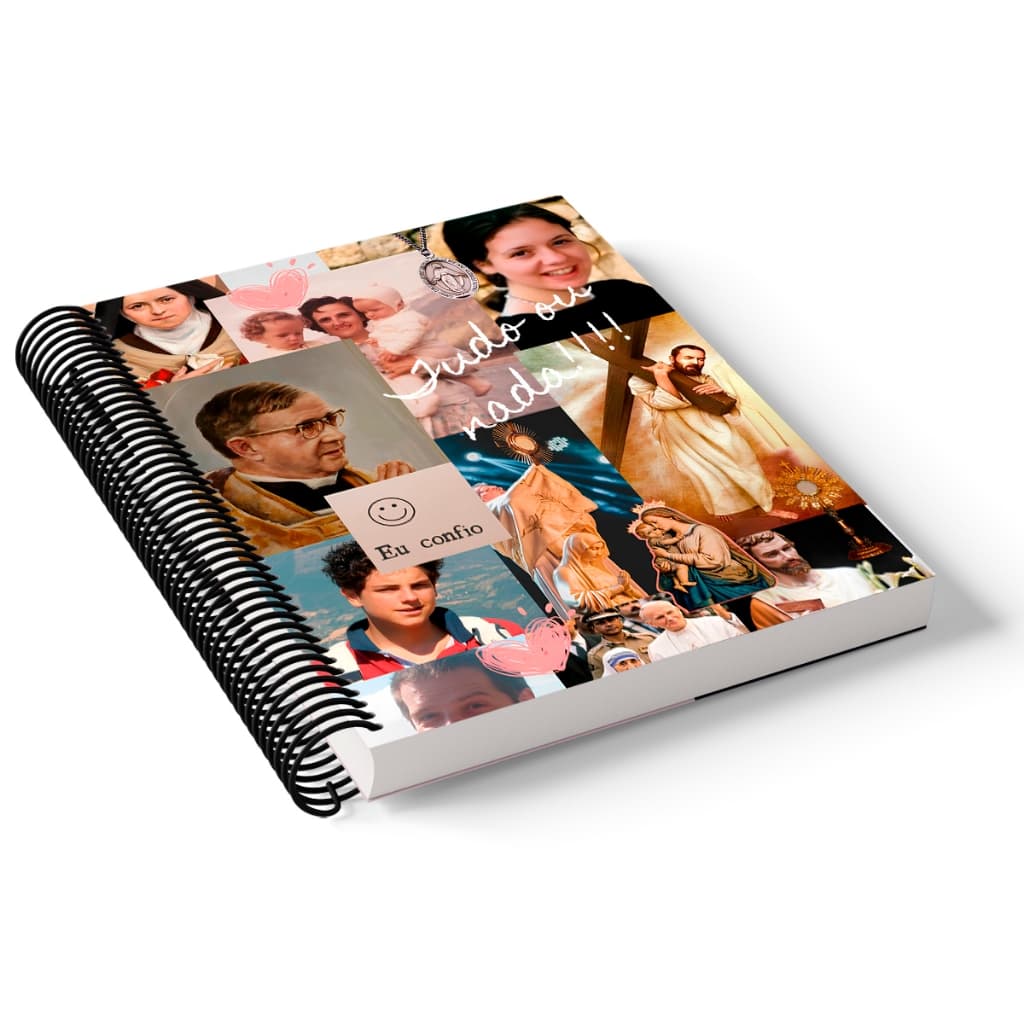Caderno 1/4 capa dura espiral 96 folhas - COLEÇÃO SANTOS #2