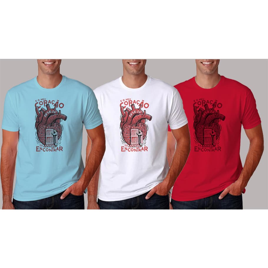 Camisa estampada Cristã Meu coraçãodeseja te encontrar