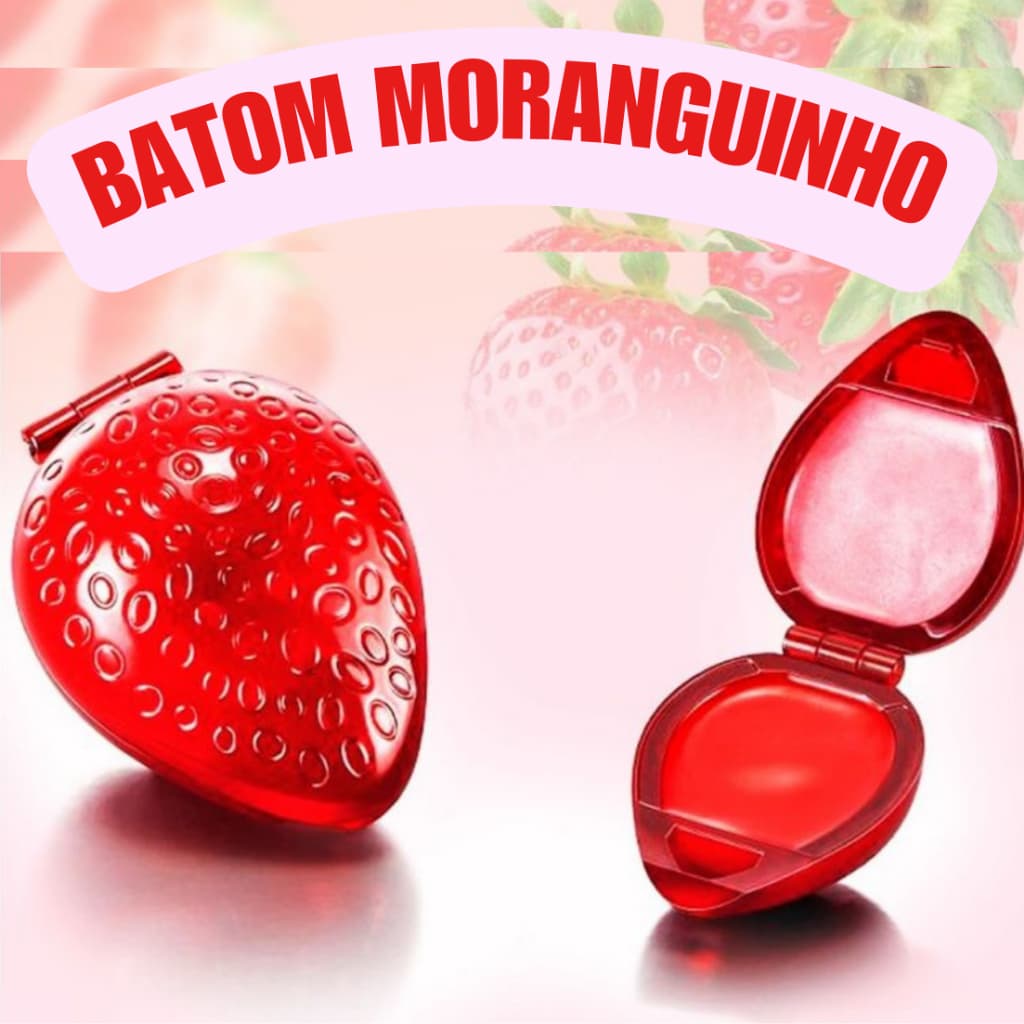 2 BATOM BRILHO LABIAL MORANGO infantil cheirinho de Morango